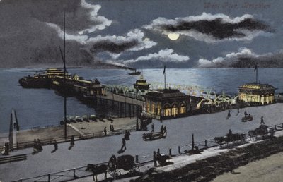 West Pier, Brighton, Sussex (druk kolorowy) autorstwa English School