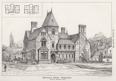 Westfield House, Wimbledon (grawerowanie) autorstwa English School