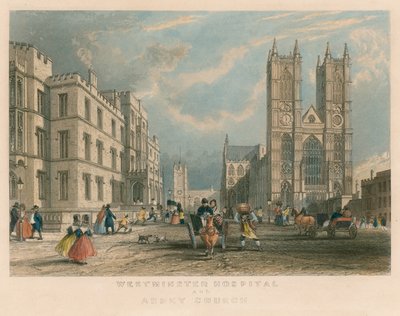 Szpital Westminster i kościół opactwa autorstwa English School