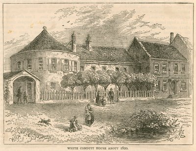 White Conduit House, Pentonville, Londyn, około 1820 autorstwa English School
