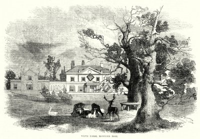 White Lodge, Richmond Park (grawerowanie) autorstwa English School