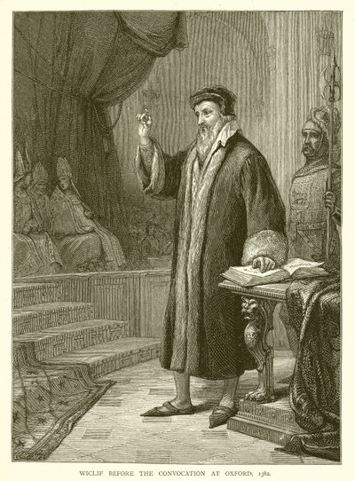 Wiclif przed konwokacją w Oksfordzie, 1382 autorstwa English School