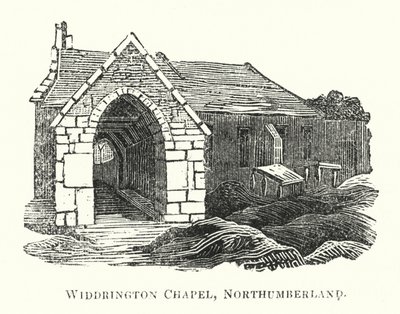 Kaplica Widdrington, Northumberland (grawerowanie) autorstwa English School