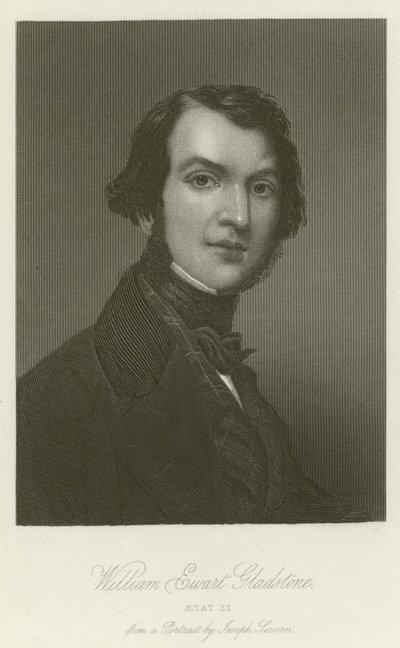 William Ewart Gladstone, Aetat 31 (grawerowanie) autorstwa English School