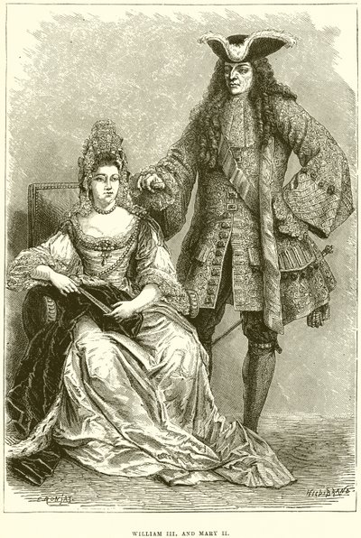 Wilhelm III i Maria II autorstwa English School