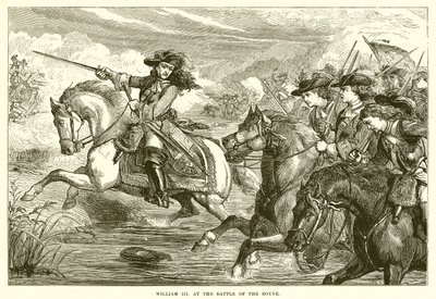 Wilhelm III w bitwie pod Boyne autorstwa English School