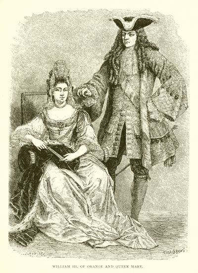 Wilhelm III Orański i królowa Mary autorstwa English School