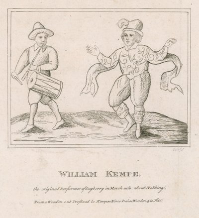William Kempe, oryginalny wykonawca Dogberry w Wiele hałasu o nic autorstwa English School