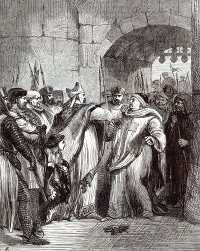 William Longchamp (zm.1197) i Hugh de Pudsey (1125-95) autorstwa English School