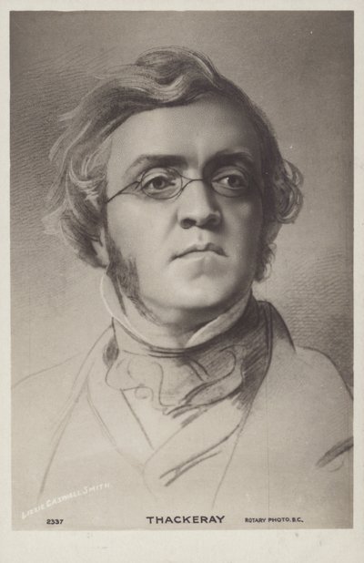 William Makepeace Thackeray (1811-1863), angielski powieściopisarz (litografia) autorstwa English School