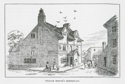 Miejsce narodzin Williama Roscoe (litografia) autorstwa English School
