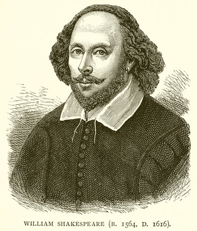 William Szekspir (ur. 1564, ur. 1616) autorstwa English School