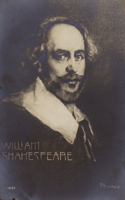 William Shakespeare (ok. 1564-1616), angielski dramaturg i poeta (litografia) autorstwa English School