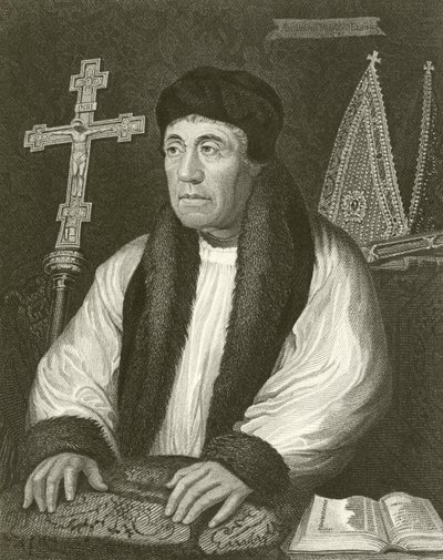 William Warham, arcybiskup Canterbury autorstwa English School