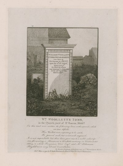 Grób Williama Woolletta autorstwa English School