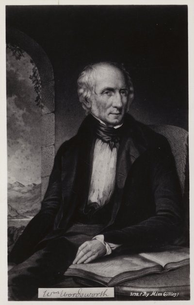 William Wordsworth (1770-1850), angielski poeta (litografia) autorstwa English School