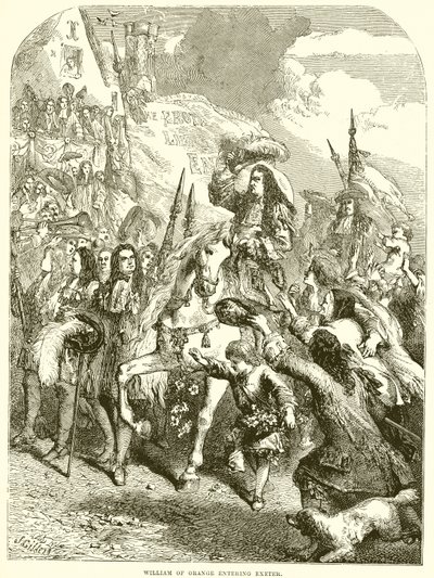 William of Orange wchodzący do Exeter autorstwa English School