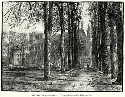 Katedra w Winchesterze (grawerunek) autorstwa English School