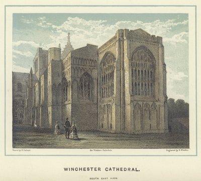 Katedra w Winchester, widok na południowy wschód autorstwa English School