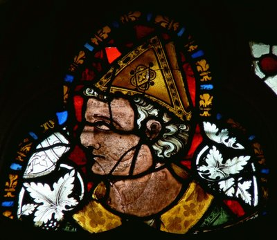 Okno przedstawiające św. Cuthbert autorstwa English School