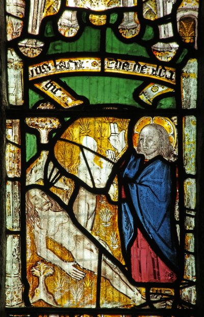 Okno s1 przedstawiające stworzenie Ewy autorstwa English School