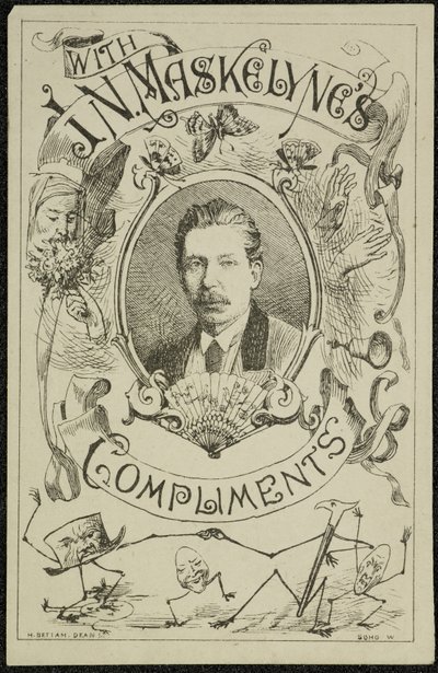 Z komplementami JN Maskelyne, c.1875 (grawerowanie) autorstwa English School