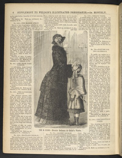 Kobieta i dziecko. Suplement. Ilustrowana Krawcowa Weldona : (Ilustrowana Krawcowa Weldona i Miller.).  1880 autorstwa English School