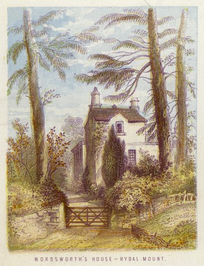 Dom Wordswortha, Rydal Mount (kolor lito) autorstwa English School