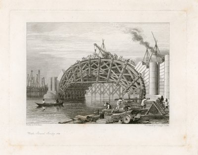 Works, Strand Bridge (tj. Waterloo Bridge), Londyn autorstwa English School