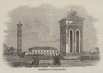 Worthing Water-Works (grawerowanie) autorstwa English School