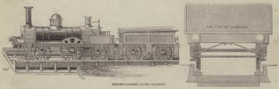 Patent Safety Railway Wrighta (grawerowanie) autorstwa English School