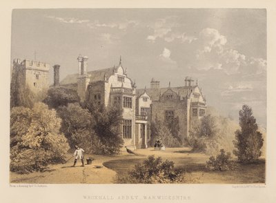 Opactwo Wroxhall, Warwickshire (akwatinta) autorstwa English School