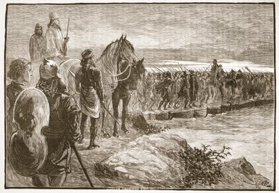 Kserkses przekraczający Hellespont autorstwa English School