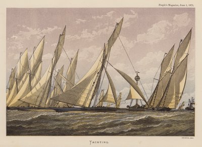 Jachting (kolorowy grawerunek) autorstwa English School