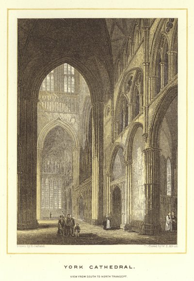 Katedra w Yorku, widok z południa na północny transept autorstwa English School