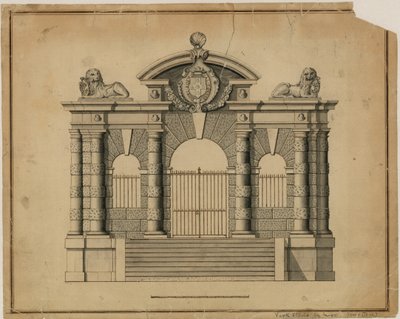 Schody York, Inigo Jones, ok. 1626 autorstwa English School