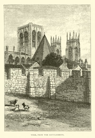 York, z Battlements autorstwa English School