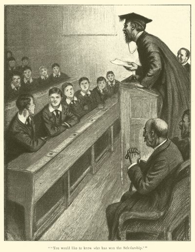 „Chciałbyś wiedzieć, kto wygrał stypendium” (grawerunek) autorstwa English School