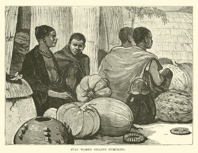 Zulu kobiety sprzedające dynie autorstwa English School