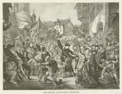 Zwingle wyjeżdża z Zurychu autorstwa English School