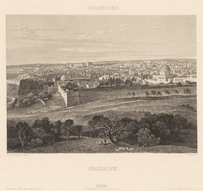 Jerozolima autorstwa Engraving by Friedrich Salathé