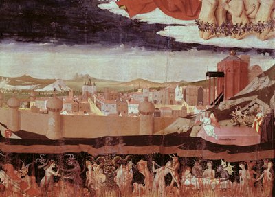 Przeklęci w piekle, z „Koronacji Dziewicy”, ukończony 1454 (detal 57626) autorstwa Enguerrand Quarton