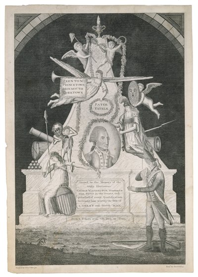 Pater Patriae, c. 1800 (grawer kropkowany i kreskowy z akwafortą na papierze tkanym) autorstwa Enoch G. Gridley