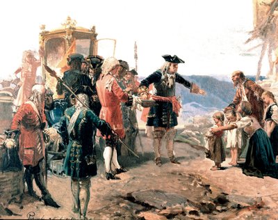 Książę Vittorio Amedeo II Sabaudzki w Carmagnola, detal (Malarstwo autorstwa Enrico Gamba