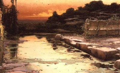 Zalane ruiny o zachodzie słońca? autorstwa Enrique Serra