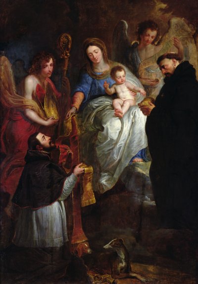 Dziewica daje stułę św. Hubertowi autorstwa Erasmus Quellinus II