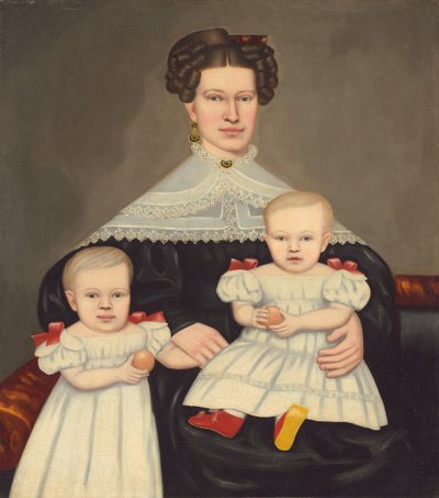 Pani Paul Smith Palmer i jej bliźniaki, 18351838. autorstwa Erastus Salisbury Field