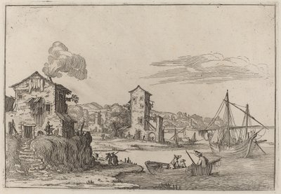 Rustykalny port morski autorstwa Ercole Bazicaluva