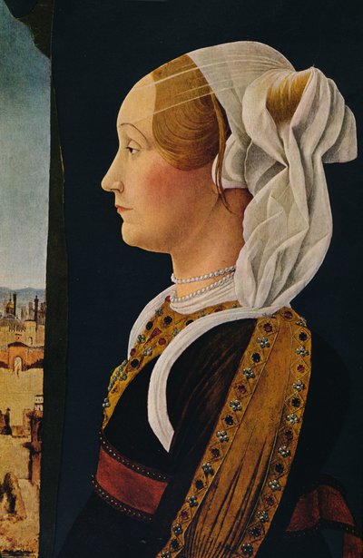„Ginevra Bentivoglio”, 1474-1477 autorstwa Ercole de
