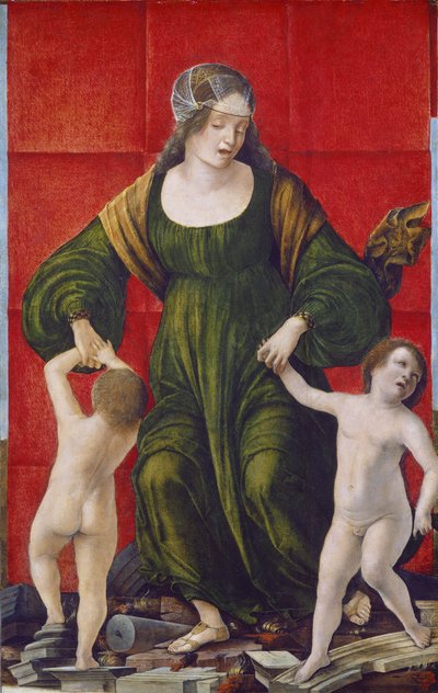 Żona Hazdrubala i jej dzieci, ok. 1490-3 (tempera na desce z topoli) autorstwa Ercole de Roberti